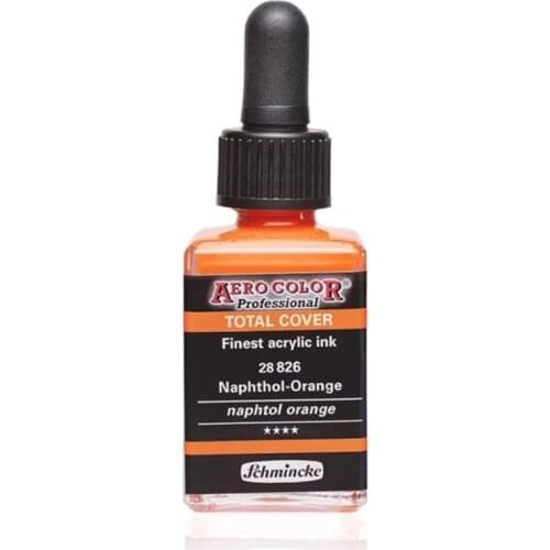 Schmincke Aero Color Acrylic Ink 28 ml 826 Naphtol Orange