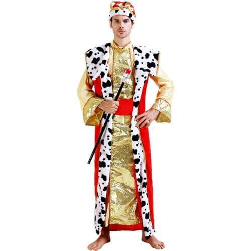 Middle East Adults Man Arab Prince King Costume Cosplay Robe Halloween Carnival Fancy Dress Party Costume