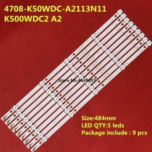 LED Backlight strip 5 lamp for Phi li ps 50"TV 50USK1810T2 k500wdc2 a2 4708-K50WDC-A2113N11 50PUT6023