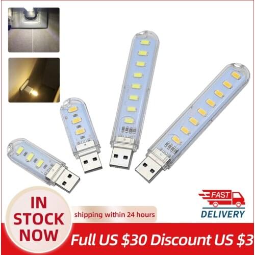 Mini USB LED Light Table Lamp Portable Night light For Power Bank PC Laptop Book Reading Light Warm White Lamp Camping Bulb