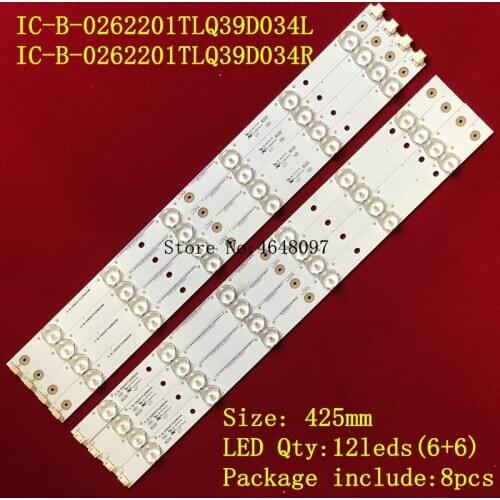 LED Backlight strip For Leroy LED39C600J IC-B-0262201TLQ39D034L/R 1set=8pcs