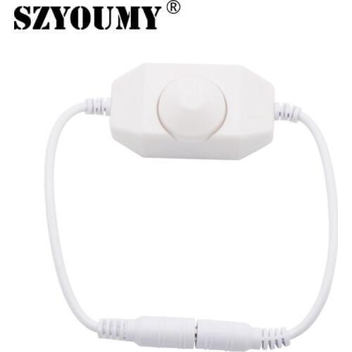 SZYOUMY 10 Pcs DC12V-24V Mini Dimmer LED Brightness Dimmer Controller for 3528 5050 5630 Single Color LED Strip