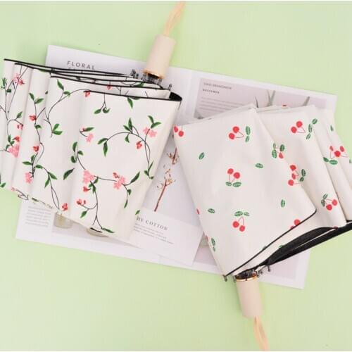 Creative Foldable Umbrella Rain Women Quality Flower Windproof Sunny&Rainy Parasol Ultralight Portable Women Windproof Umbrellas