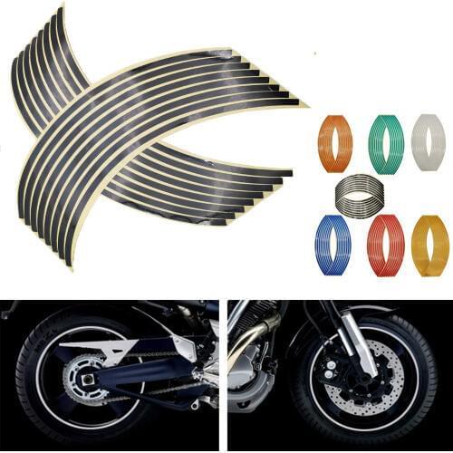16Pcs Universal Waterproof Motorcycle Wheel Rim Reflective Stickers Moto Auto Decal For Honda cbf 650f cbr 900 rr 250 r 500r