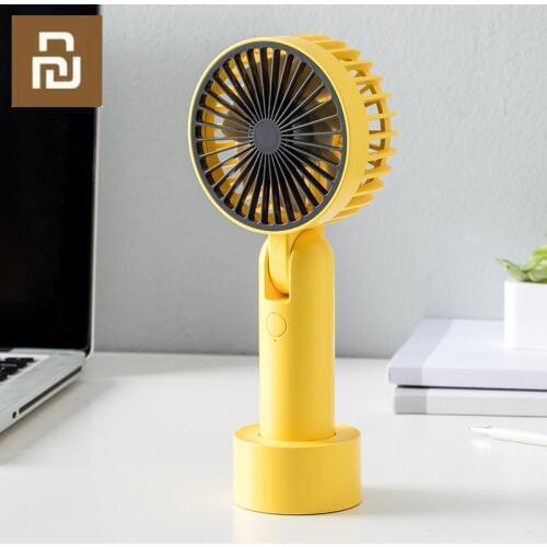 Jordan&Judy 3-Speed Handheld Cooling Fan USB Rechargeable 180 Wide Angle Portable Outdoor Office Mute Eectric Fan With Base