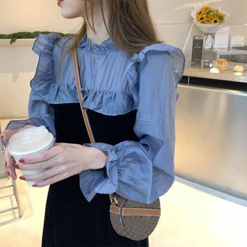 Korean Fashion Long Sleeve Patchwork Elegant Dress 2021 Autumn Vintage Midi Dress for Women Bandage Design Evening Party Dress