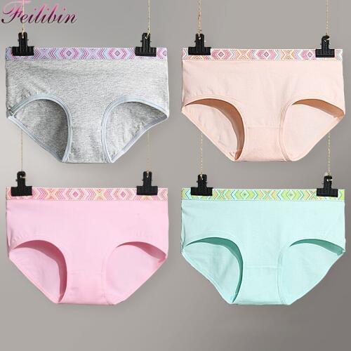 ZJX 4Pcs/Lot Panties Women Cotton Underwear Soft Girls Briefs Seamless Lady Lingerie Plus SizeXXL Solid Female Underpants