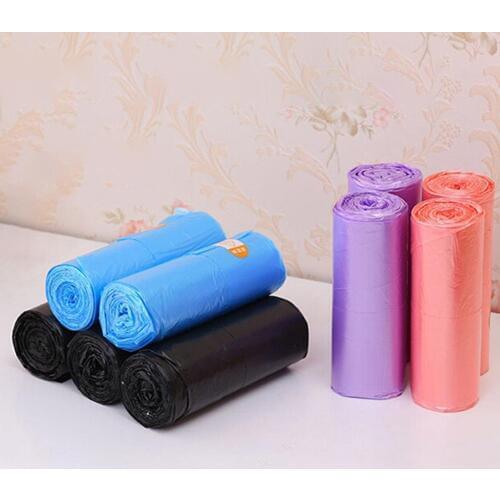 Hot Portable 1Roll/30Pcs Disposable Waste Bin Trash Holder Garbage Thickened Handle Bag Pouch