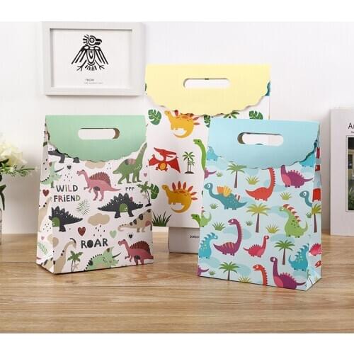 1pcs/lot Dinosaur theme paper gift bags birthday party decorations for birthday party decorations kids gift paper bags