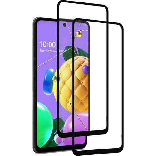 [2 Pack] Anti-Scratch 9H Tempered Glass Full Coverage Film Protection Shield Screen Protector For LG K52 /LG K62 / LG Q52