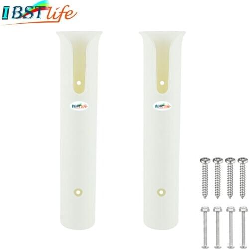 2 Pieces White plastic fishing rod holders socket fishing rod racks for boat marine fishing box kayak boat yacht