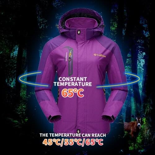 2021Womens winter jacket heated vest with Hood Winter Thermal Outdoor naturehike Down jacket women Battery Heating Setting