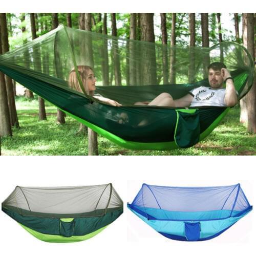 250x120cm Outdoor Mosquito Net Parachute Hammock High Strength Camping Hanging Bed Portable Sleeping Swing
