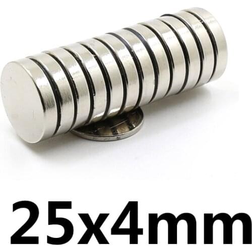 5/10/20pcs 25x4 Powerful Magnets 25mmx4mm Permanent Round Magnet 25x4mm Fridge Neodymium Magnetic Super Strong magnet 25*4 mm