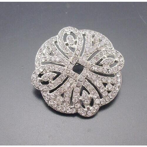 5 pieces/pack White Rhodium Plating Rhinestone Crystal Wedding Party Jewelry Brooch Pins Clothes Accessory New Item NO.: BH7090