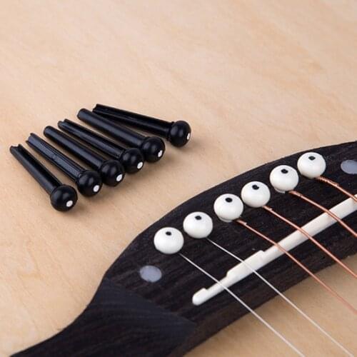 6pcs Guitar Bridge Pins Classical Style Acoustic 6-String Guitar Bridge Pins Musical Stringed Instruments Guitar Accessories
