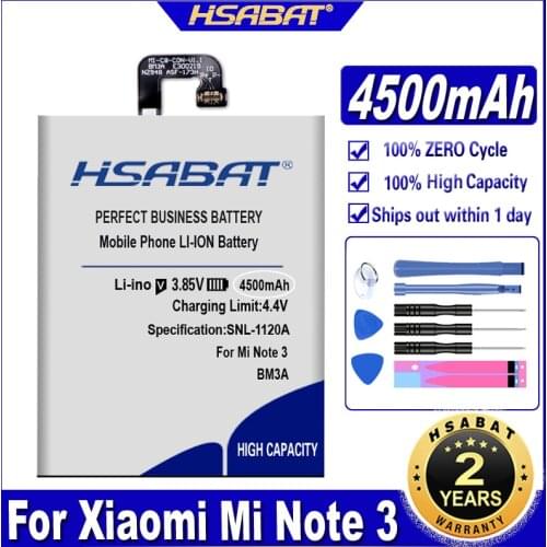 HSABAT 4500mAh BM3A Battery for Xiaomi Mi Note 3 Note3