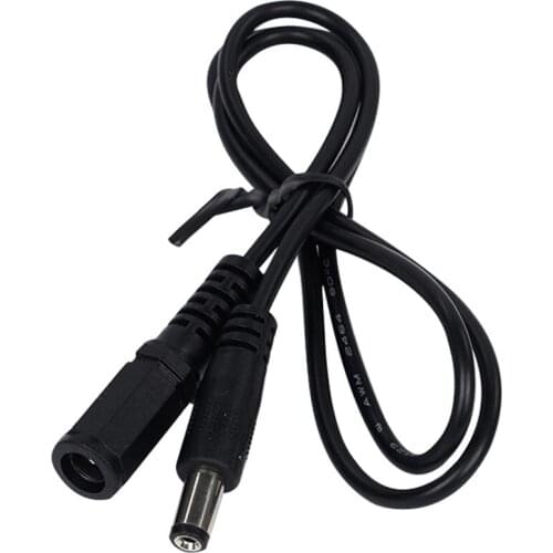 Black DC Cable 5.5x2.1mm Male to Female Power Supply Cable DC Adapter Extension Cord for Camera LED Lamp hot