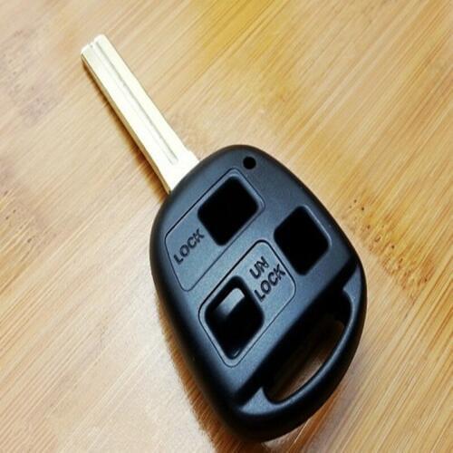 DAKATU New Uncut Blade Replacement Case For Toyota Remote Key Shell 3 Button TOY48 Short Blade