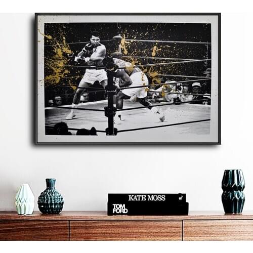 Graffiti Boxer Boxing Match Street Art Canvas Print Painting Abstract Modern Wall Picture Living Room Home Decoration Poster