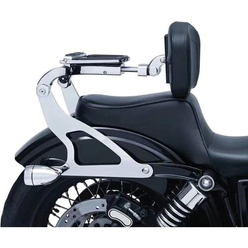 Chrome Multi Purpose Adjustable Driver & Passenger Backrest For Harley Softail Heritage Fat boy Breakout Deluxe Fls Slim 07-19