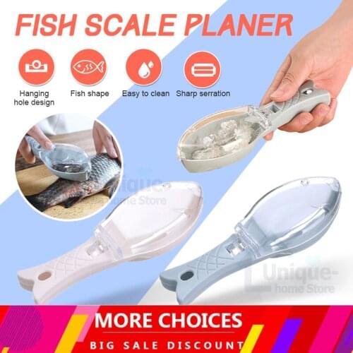 Fish Scaler Tool Manual Fish Scale Scraper With Cover Quick Disassembly Fish Cleaning Knife Kitchen Accessories