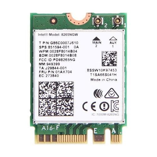 Card for Intel Dual Band Wireless-AC 8265 NGFF 867Mbps WiFi + Bluetooth4.2 802.11ac Card