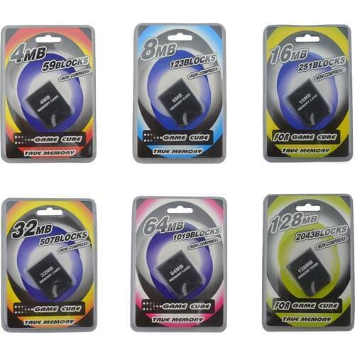 10 pcs High Quality 4M/8M/16M/32M/64M/128MB Memory Storage Card Saver For G-ameCube Memory Card For N-GC Console