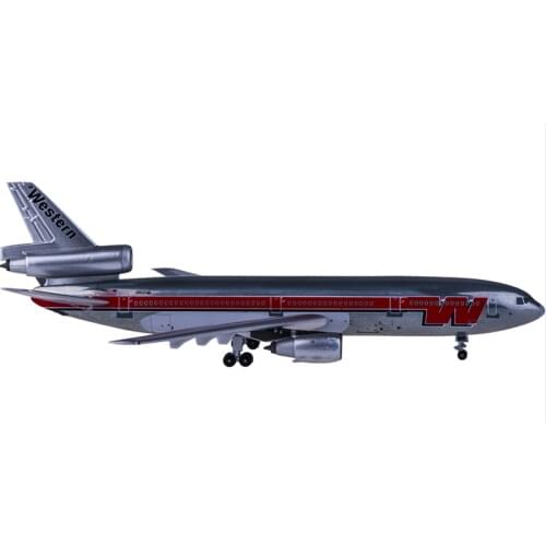 1/400 Scale McDonnell-Douglas Western Airlines DC-10-10 Plane Model Alloy Aircraft collectible display Airplanes collection