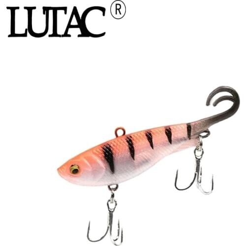 LUTAC Fishing Lure Soft VIB Winter Wobbler Swimbait Artificial Bait 3D Eyes Pesca 65mm 10g