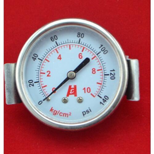 Y60-ZV 2.5" 60mm 140psi pressure gauge ,10kg/cm2 manometer ,PT1/4"(inch thread) back thread with U-clamp