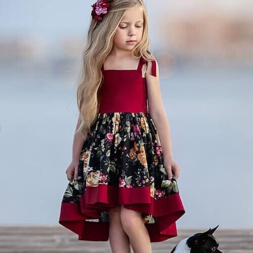 Girls Clothing Summer Girl Sleeveless Dress Baby Girls Infant irregular Floral Dress Clothes Sundress Casual Dresses