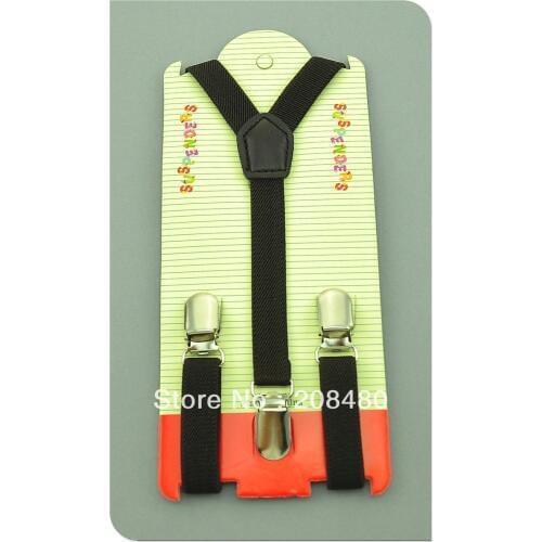 1.5x65cm "Brown" Kids Suspenders Children Boys Girls Suspender For Trousers Pants Holder Elastic Braces Slim Wholesale Gallus