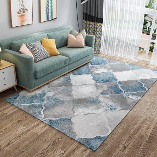 Blue Vintage Geometry Carpet Nordic Style Rug For Living Room Bedroom Modern Anti-skid Floor Home Room Soft Rug Mat Carpet Study