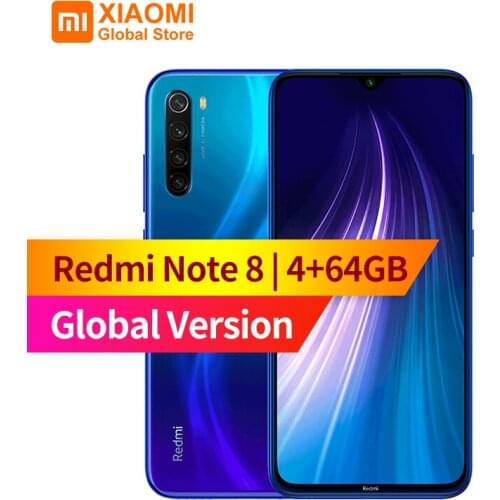 Global Version Xiaomi Redmi Note 8 4GB RAM 64GB ROM Mobile Phone Octa Core Quick Charging 4000mAh 48MP Camera Smartphone Xiami