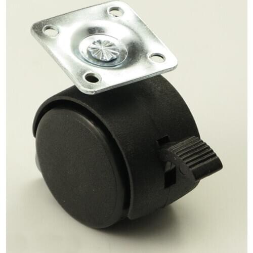 Black 40mm Heavy Duty Office Chair Sofa Swivel Caster Trolley Universal Brake Wheels