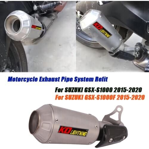 Motorcycle Link Pipe Exhaust Tubes System Set Slip on Muffler For Suzuki GSX-S1000 GSX-S1000F 2015 2016 2017 2018 2019 2020