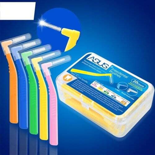 0.6-1.5mm L shape Interdental brush with box orthodontic dental tool teeth cleaning toothpick oral hygiene dental flosser