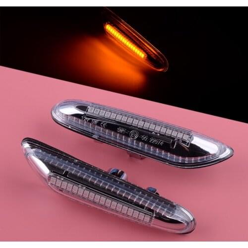 1 Pair Car Dynamic Side Marker Blinker Signal Lights Plastic 63133418446 Fit For BMW 1 3 5 Series X1 E84 X3 E83 63133403616