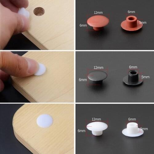 100Pcs 6/8/10mm Furniture Hole Covers Protection Screw Cover Decor Dust Plug Stopper Cabinet Drill Hole Plug Hardware Grommet