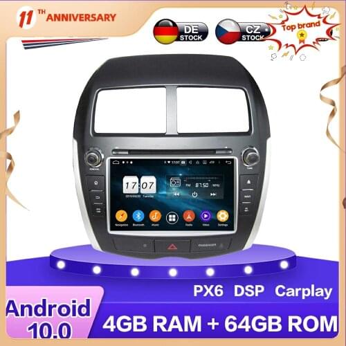 For Mitsubishi ASX Sport 2010+ Android Car Multimedia DVD Player 4G 64GB Auto GPS Navigation Stereo radio Headunit DSP Carplay
