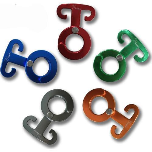 5Pcs/1lot!T-type multi-function hook Outdoor camping hook type T lanyard multifunctional hook tent accessories Aluminum Alloy