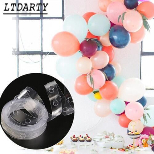 5M Plastic Balloon Chain 410 Holes PVC Rubber Wedding Party Birthday Balloons Backdrop Decor Balloon Chain Arch Decor