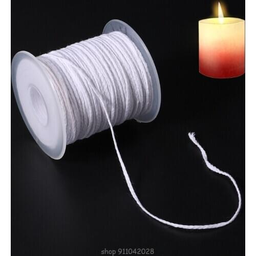61m Cotton Braid Candle Wick Core Spool Non-smoke DIY Oil Lamps Candles Supplies N30 20 Dropship