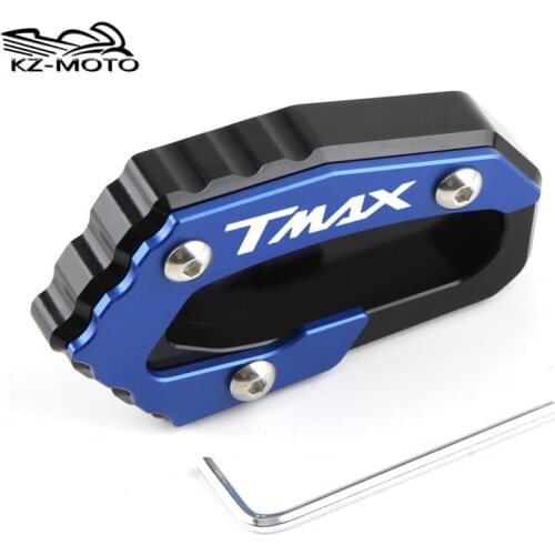 Motorcycle CNC Aluminum Side Stand Enlarger Kickstand Plate Pad Accessories For Yamaha TMAX560 TMAX530 Tech Max Tmax 530 560