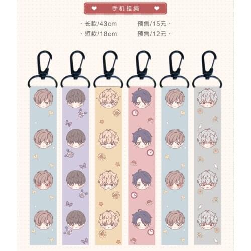 Anime EVOL×LOVE～Love and Producer Victor Li Zeyan Ling Xiao Xu Mo Mobile Phone Straps Lanyard Phone Holder Keychain Pendant