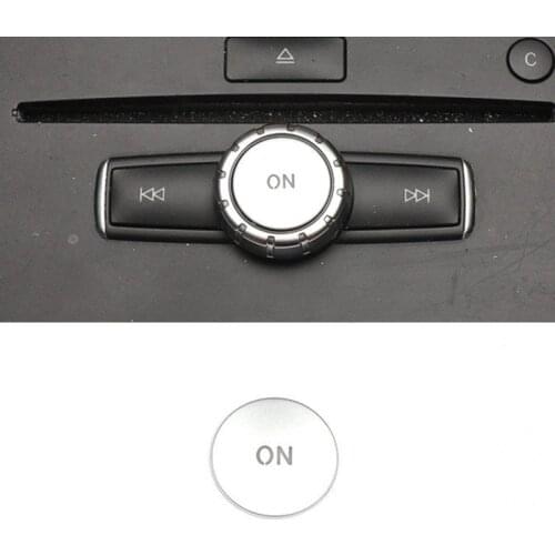 Car Styling Center Console Volume Multimedia Switch Button Decoration Sticker Trim for Mercedes Benz W204 X204 W212 E260 GLK300