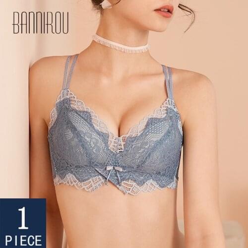 BANNIROU Womens Bras Bralette Sexy Lingerie Women Underwear For Woman Bralette Active Wire Free Push Up Lingerie Free Shipping