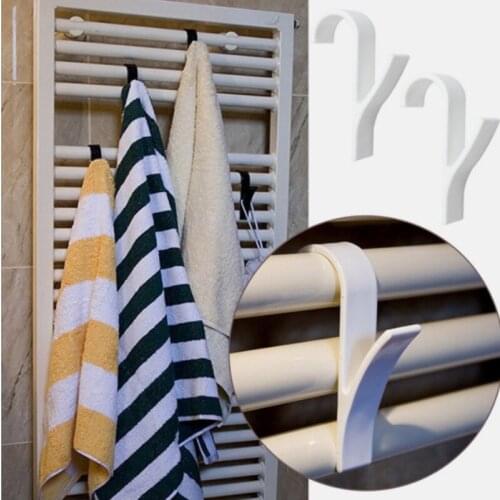 Household kitchen shower door Towel Hook plastic towel rack storage cabinet 6 pieces bathroom hooks