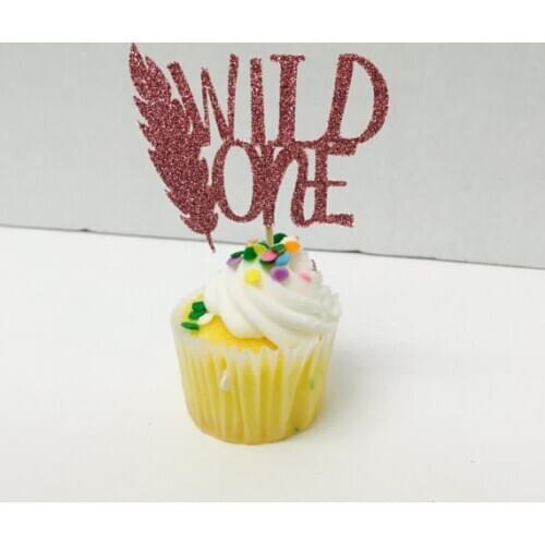 Glitter Wild one party Cupcake Appetizer toppers first birthday bridal shower Wedding engagement Bachelorette food picks